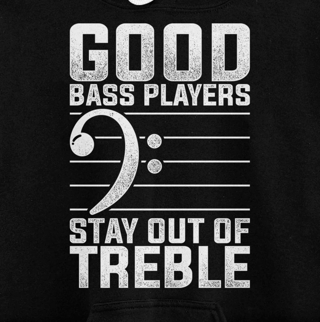 Bass Clef Funny Bass Guitar Player Gift Bass Guitar Pullover Hoodie