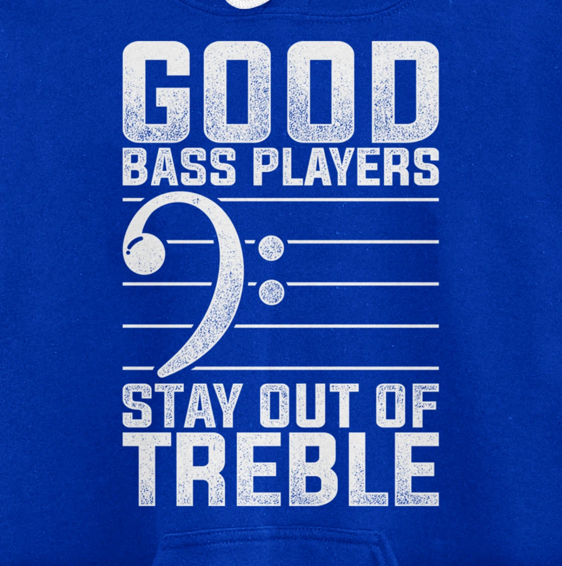 Bass Clef Funny Bass Guitar Player Gift Bass Guitar Pullover Hoodie