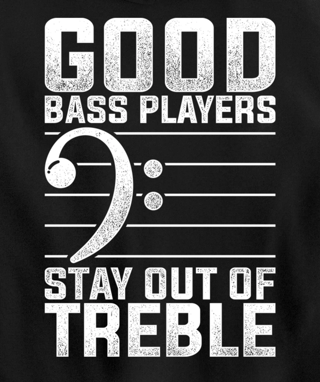 Bass Clef Funny Bass Guitar Player Gift Bass Guitar Pullover Hoodie