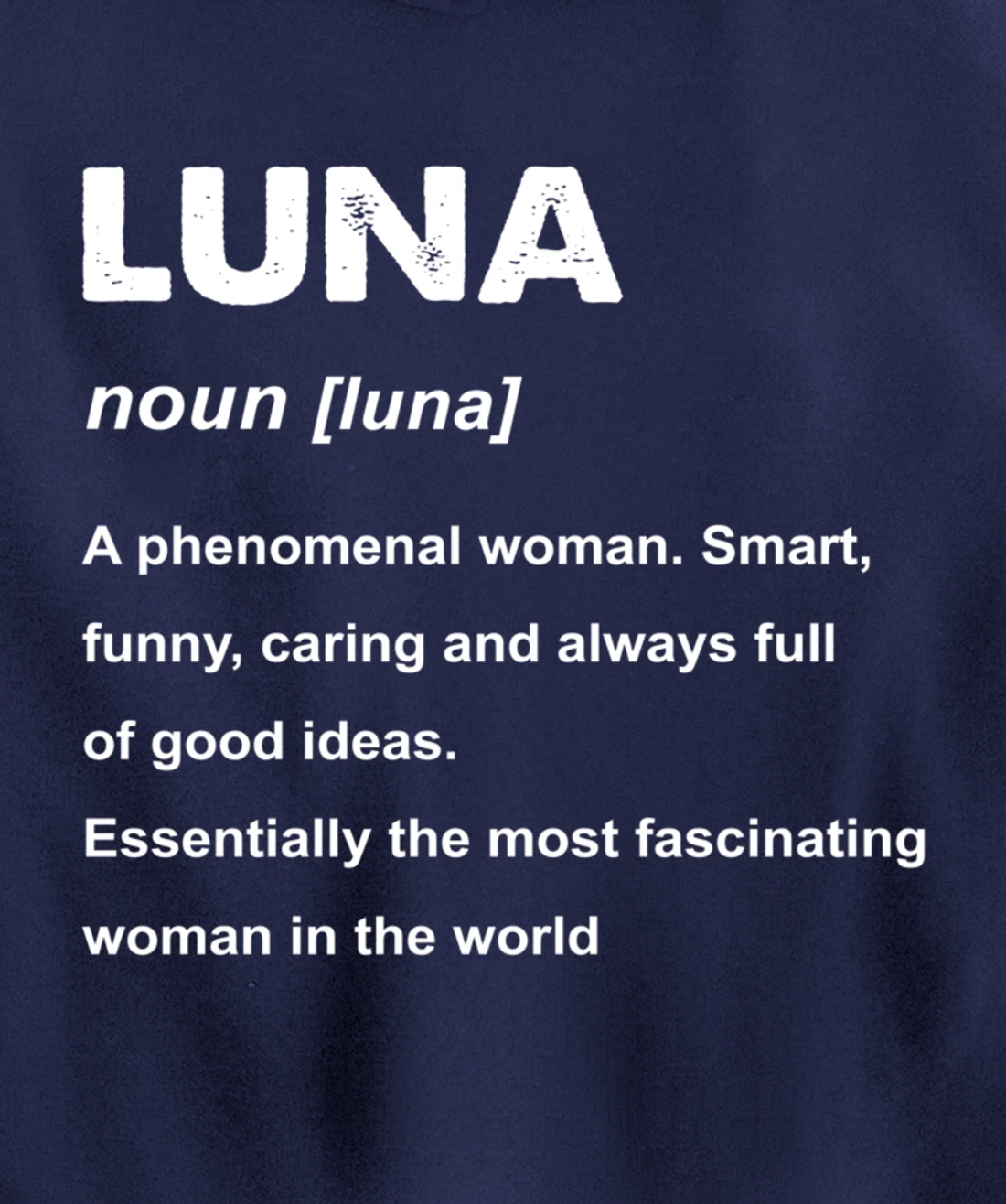 Luna Name Pullover Hoodie