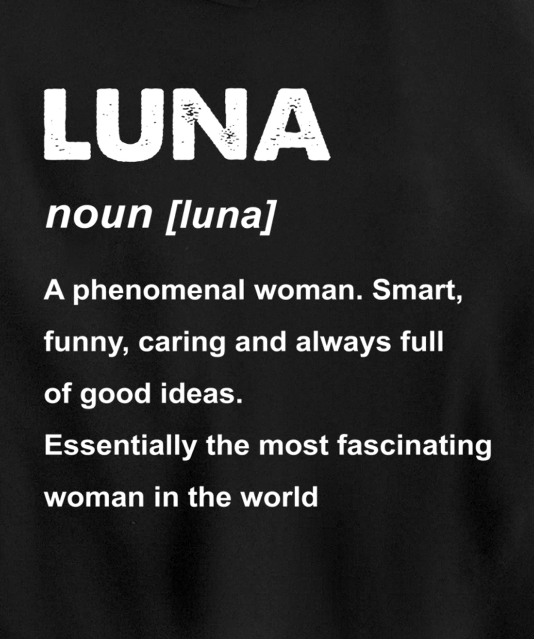 Luna Name Pullover Hoodie