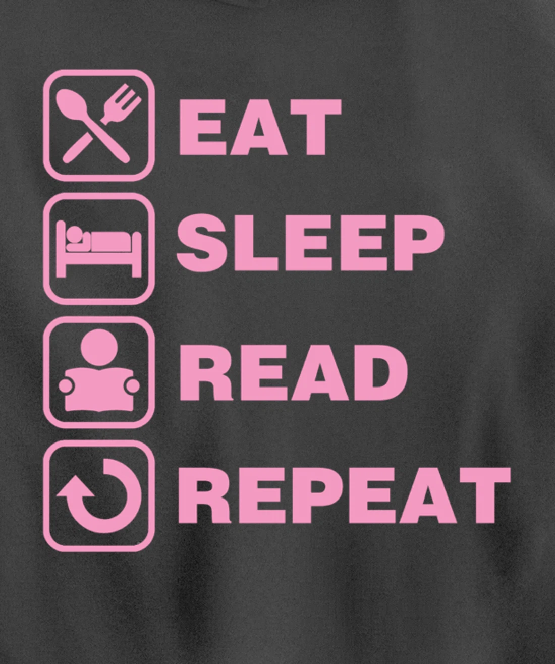 Eat Sleep Read Repeat Reading Literary Gift for Teachers Pullover Hoodie