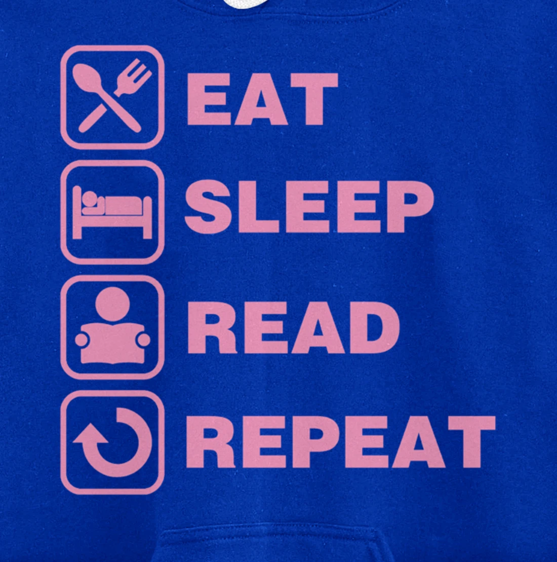 Eat Sleep Read Repeat Reading Literary Gift for Teachers Pullover Hoodie