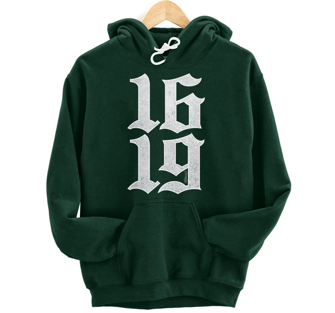 1619 Vintage African American Black History Month Pullover Hoodie