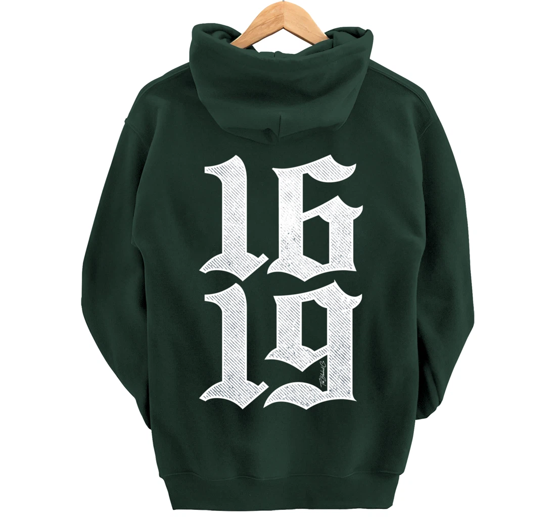 1619 Vintage African American Black History Month Pullover Hoodie