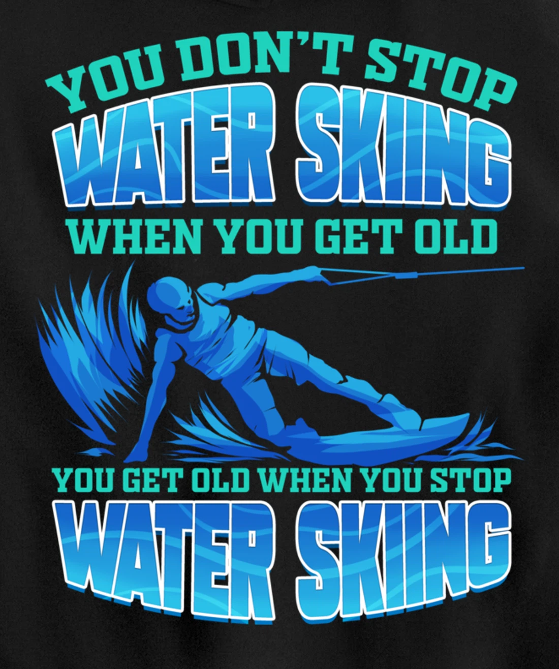 Waterski Waterskiing Water Ski Pullover Hoodie