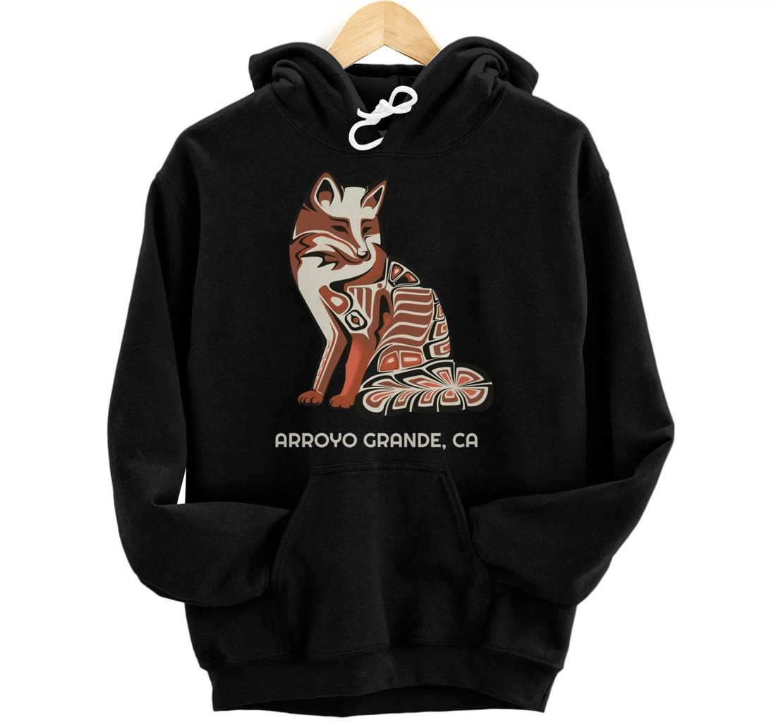 California Arroyo Grande Tribal Fox Native American Pullover Hoodie