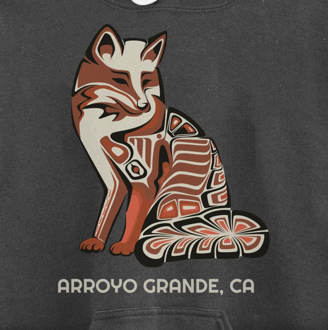 California Arroyo Grande Tribal Fox Native American Pullover Hoodie