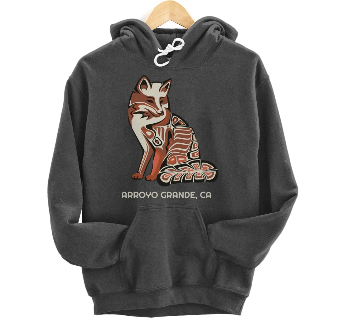 California Arroyo Grande Tribal Fox Native American Pullover Hoodie