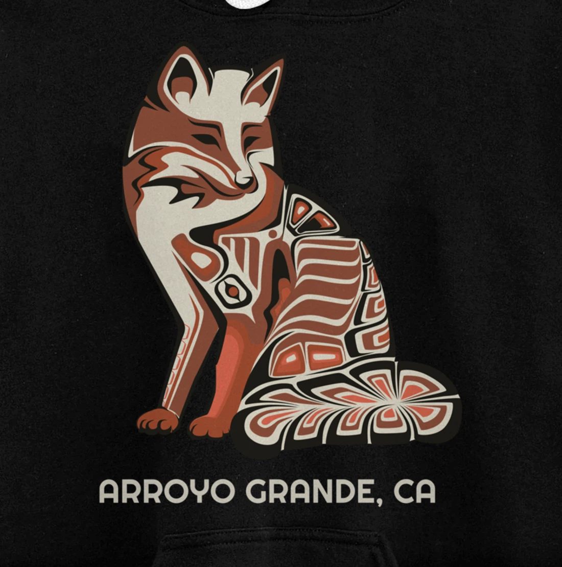 California Arroyo Grande Tribal Fox Native American Pullover Hoodie