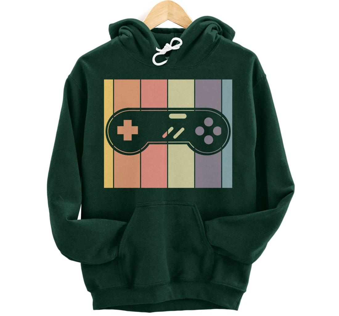 Retro Video Games Gamer Gift Idea Controller Gaming Pullover Hoodie