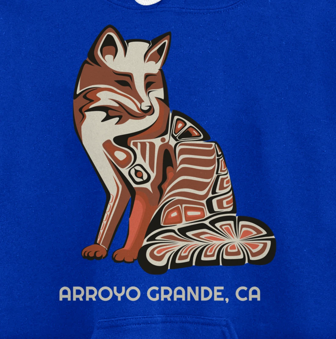 California Arroyo Grande Tribal Fox Native American Pullover Hoodie