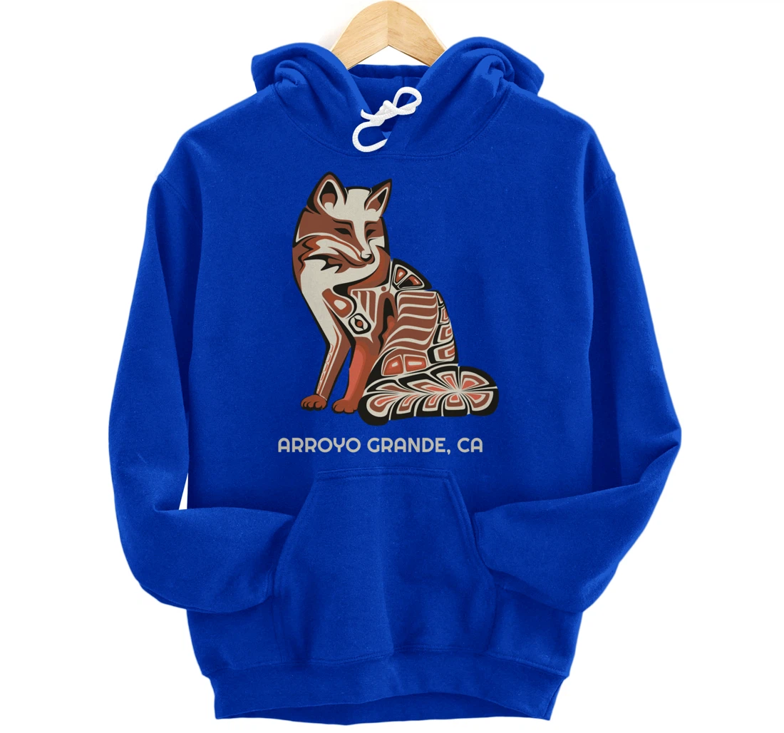 California Arroyo Grande Tribal Fox Native American Pullover Hoodie