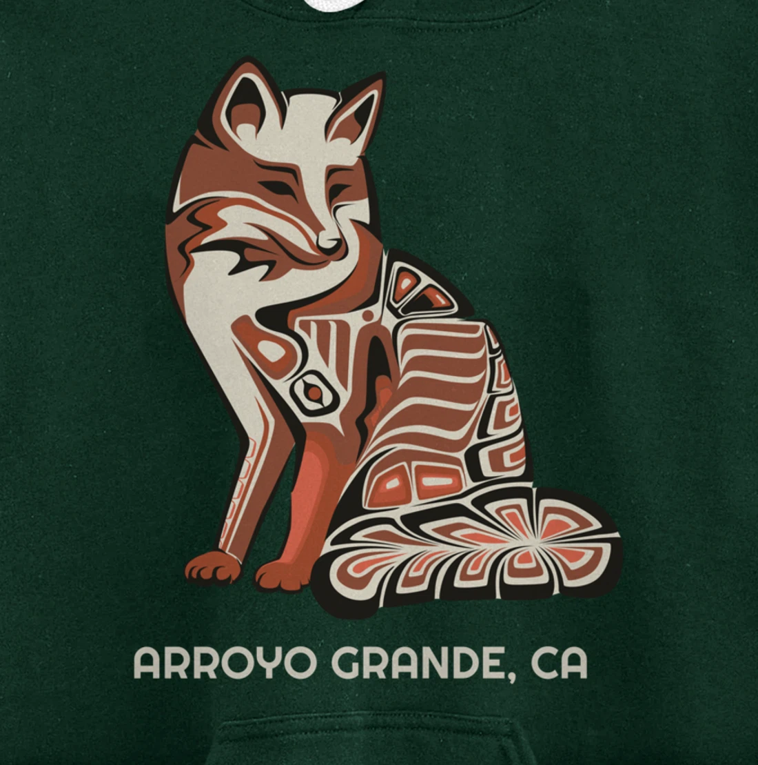 California Arroyo Grande Tribal Fox Native American Pullover Hoodie