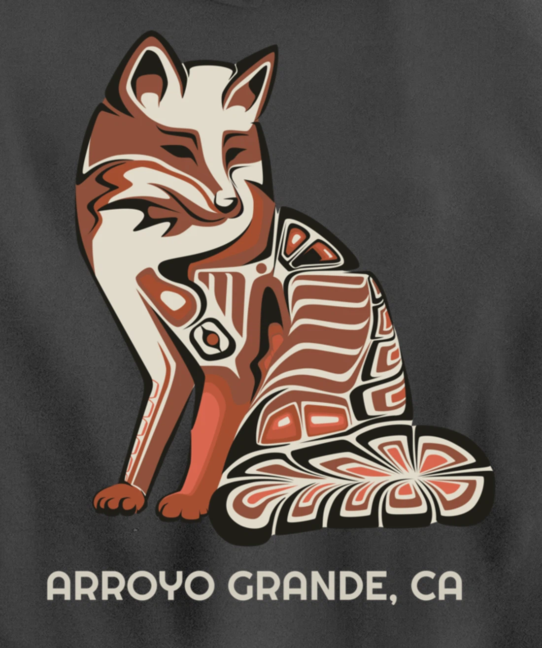 California Arroyo Grande Tribal Fox Native American Pullover Hoodie
