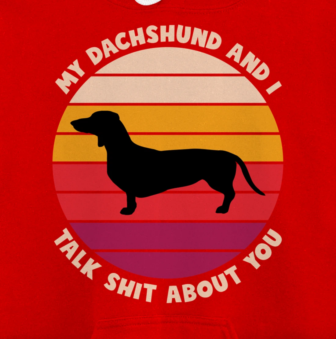 My Dachshund and I Talk Shit About You Funny Dog Dachshund Pullover Hoodie