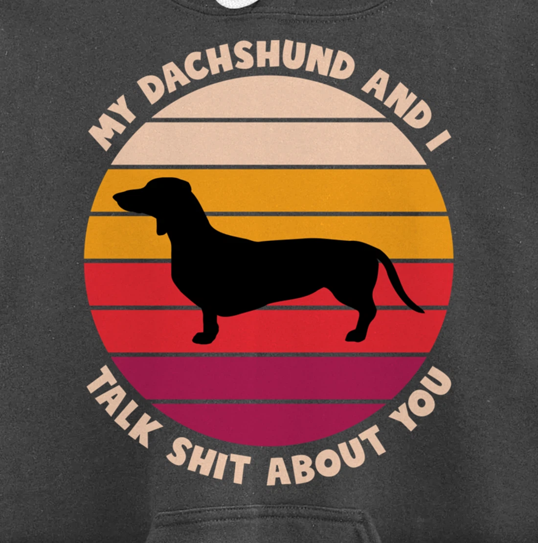 My Dachshund and I Talk Shit About You Funny Dog Dachshund Pullover Hoodie