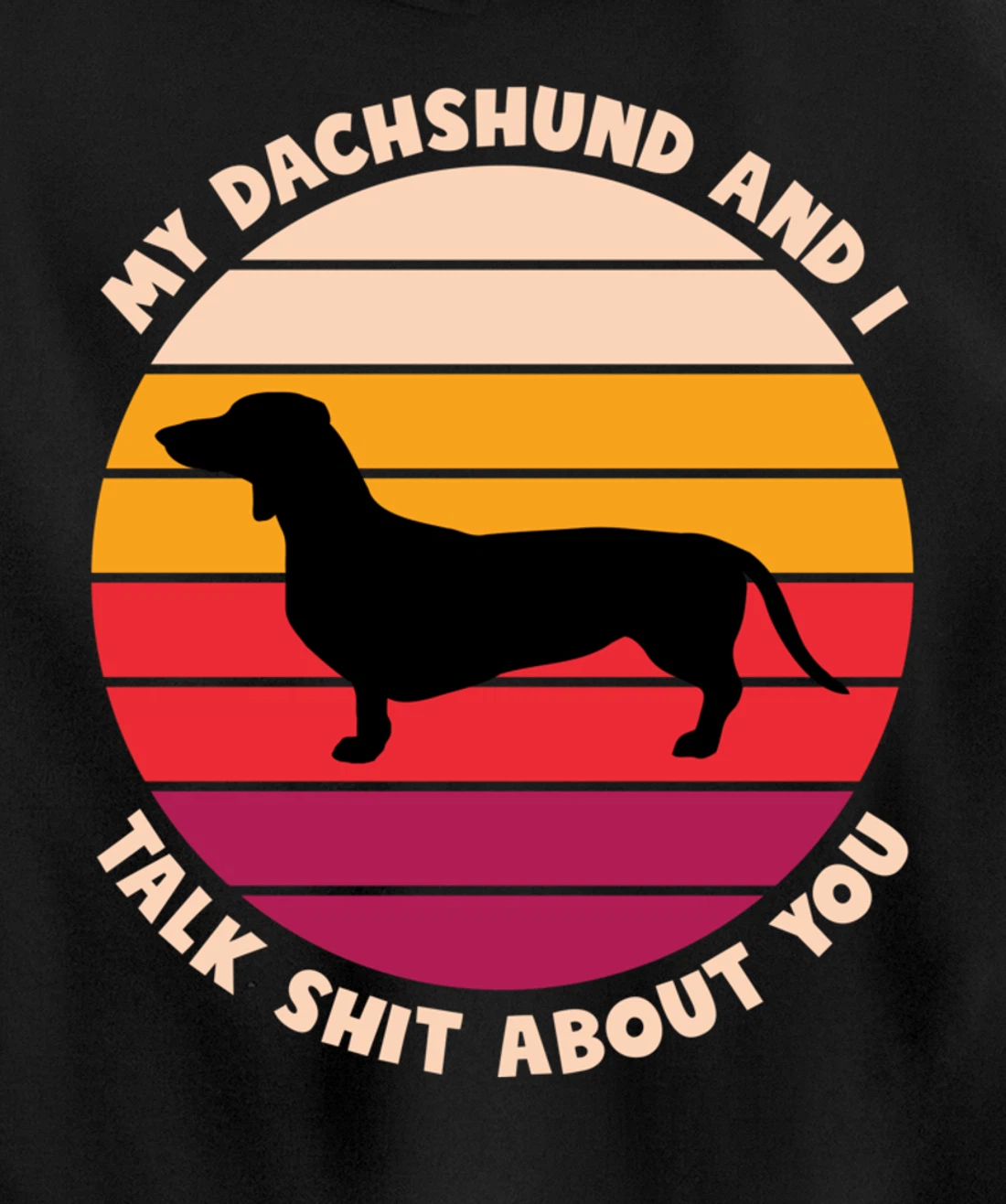My Dachshund and I Talk Shit About You Funny Dog Dachshund Pullover Hoodie