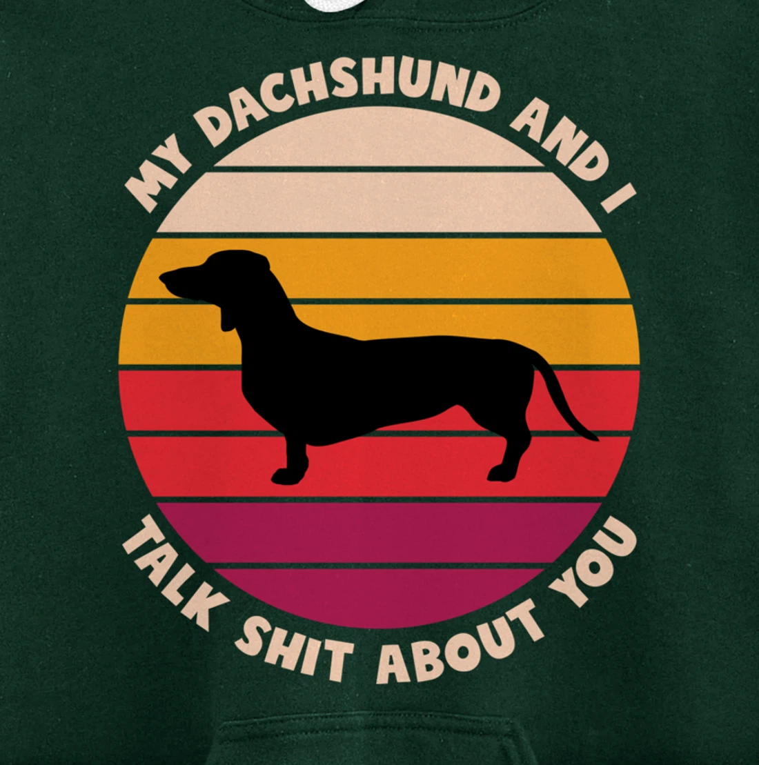 My Dachshund and I Talk Shit About You Funny Dog Dachshund Pullover Hoodie