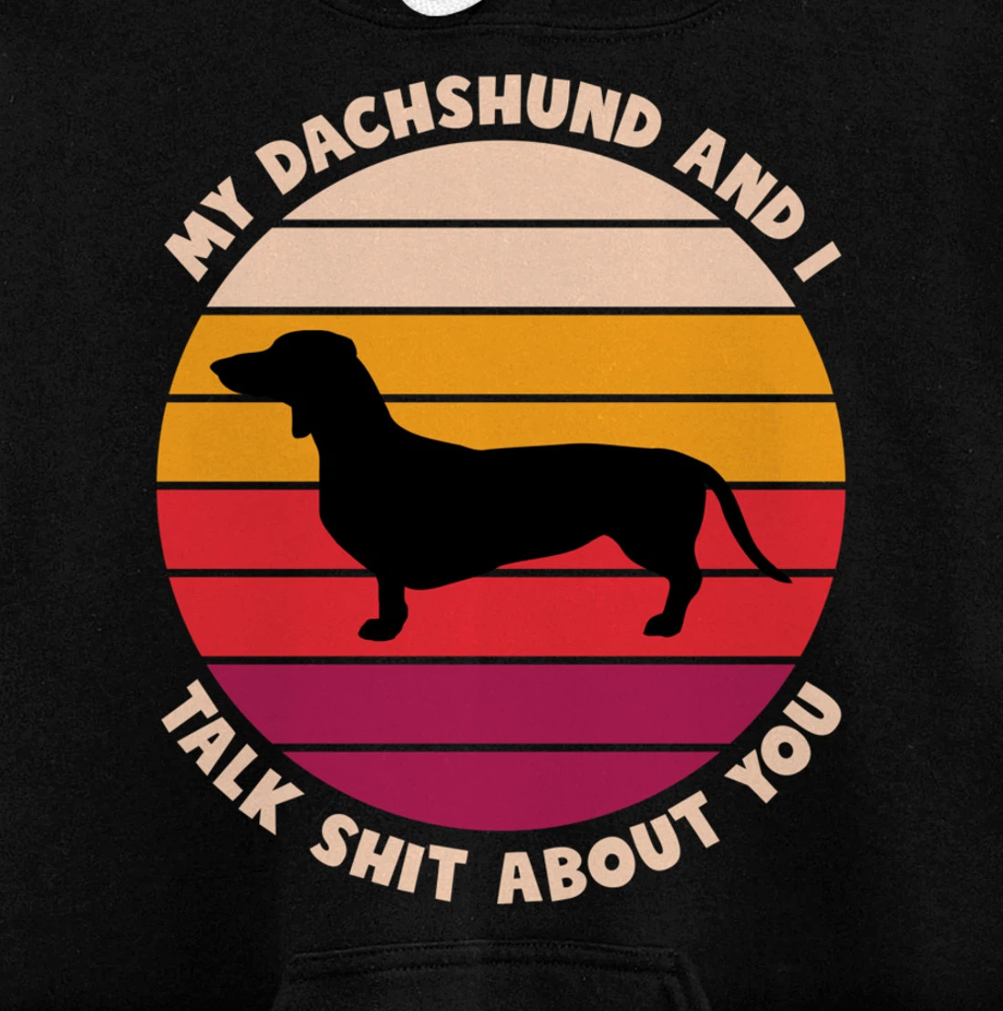 My Dachshund and I Talk Shit About You Funny Dog Dachshund Pullover Hoodie