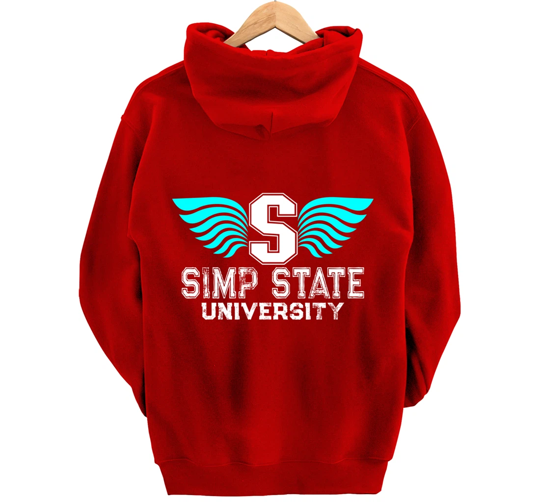 Simp State University - Funny Simp Nation Meme - Simp Pullover Hoodie