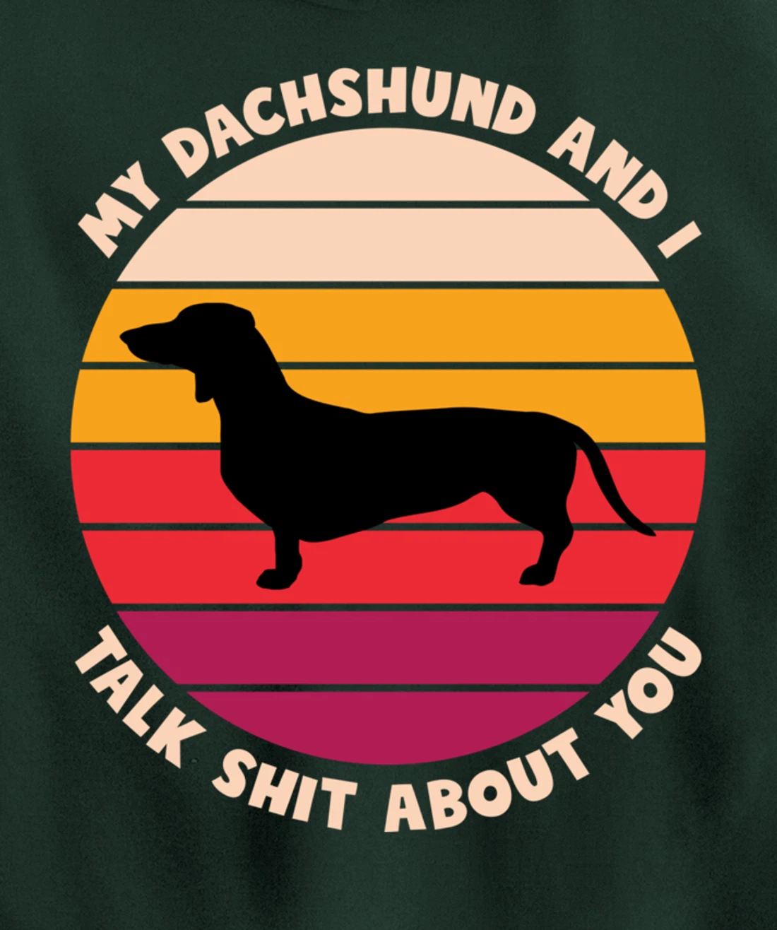 My Dachshund and I Talk Shit About You Funny Dog Dachshund Pullover Hoodie