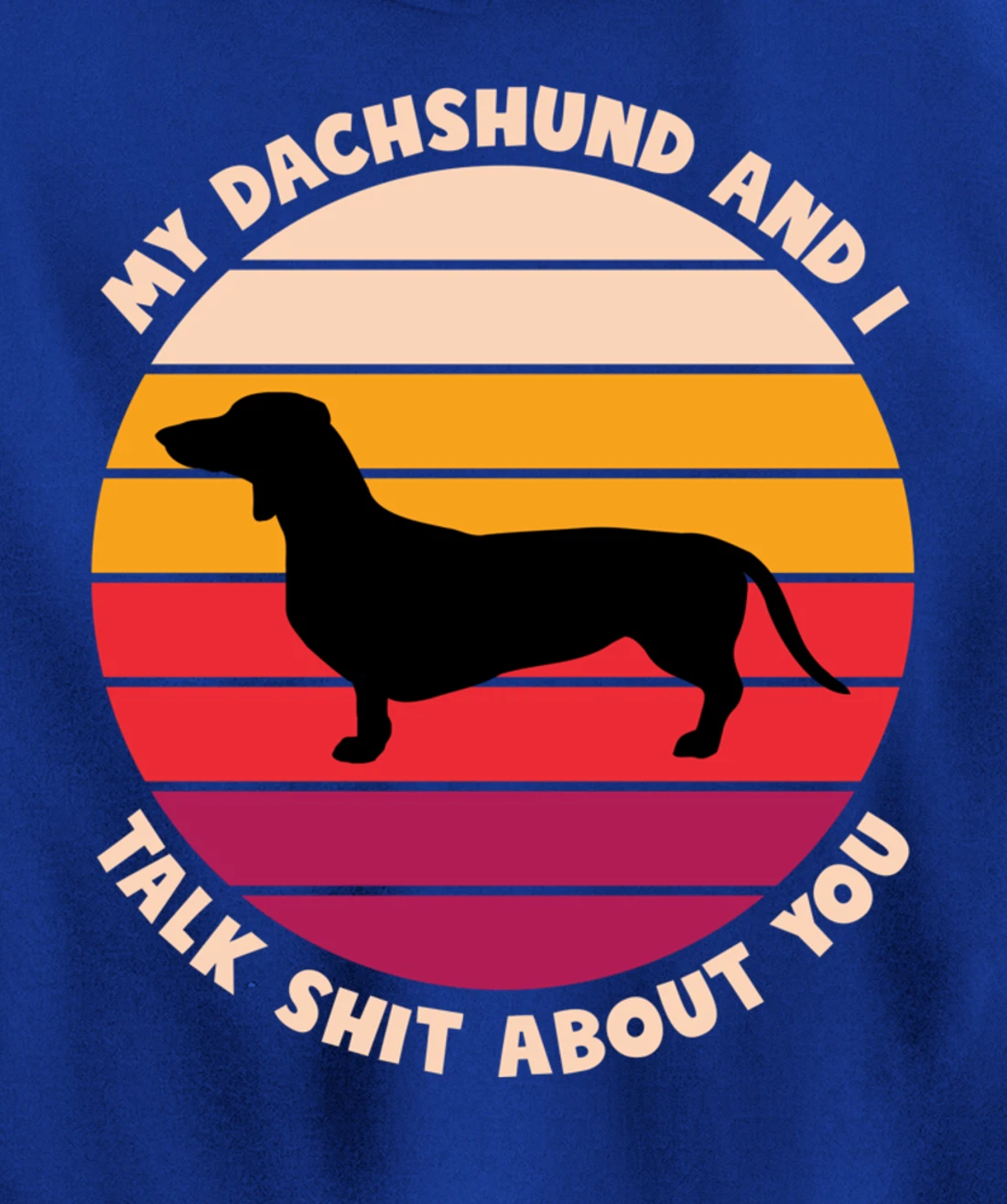My Dachshund and I Talk Shit About You Funny Dog Dachshund Pullover Hoodie