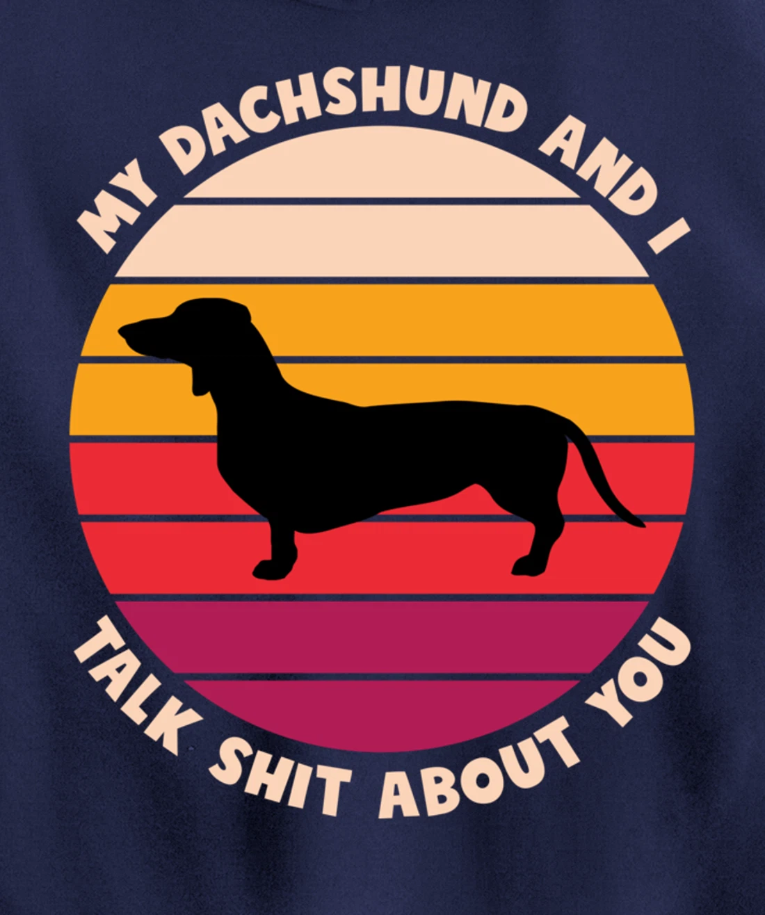 My Dachshund and I Talk Shit About You Funny Dog Dachshund Pullover Hoodie