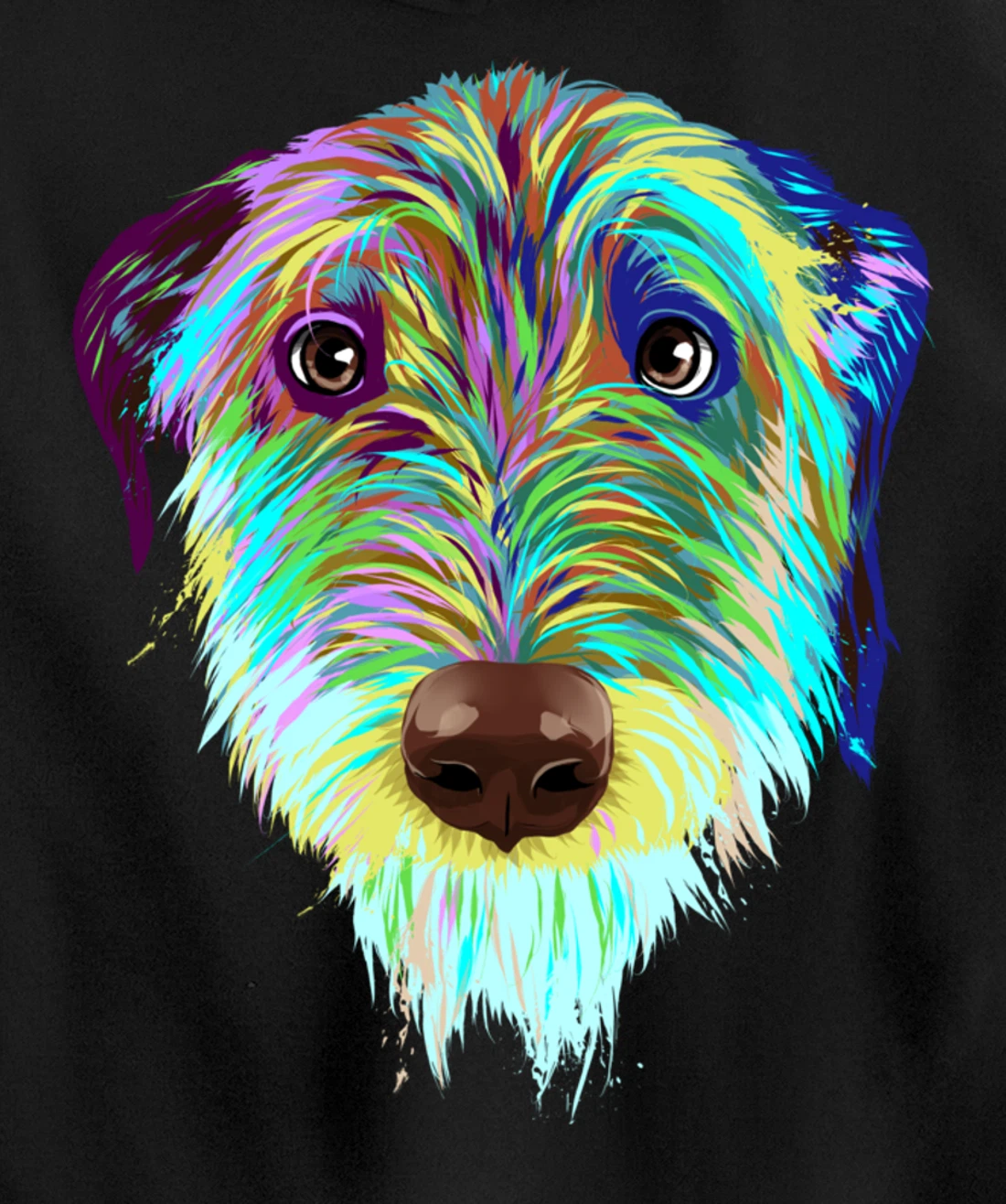 Splash Dog Irish Wolfhound Pullover Hoodie