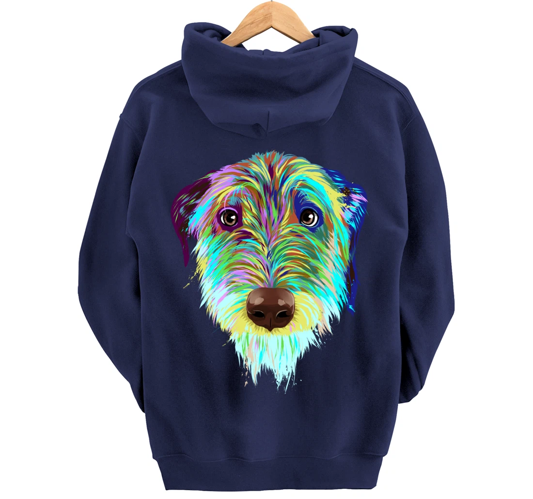Splash Dog Irish Wolfhound Pullover Hoodie