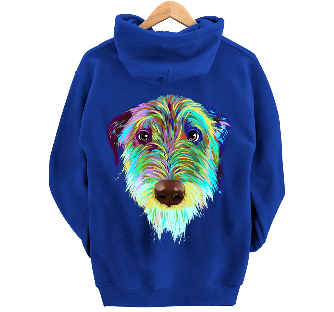 Splash Dog Irish Wolfhound Pullover Hoodie