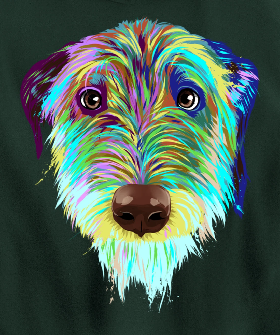 Splash Dog Irish Wolfhound Pullover Hoodie