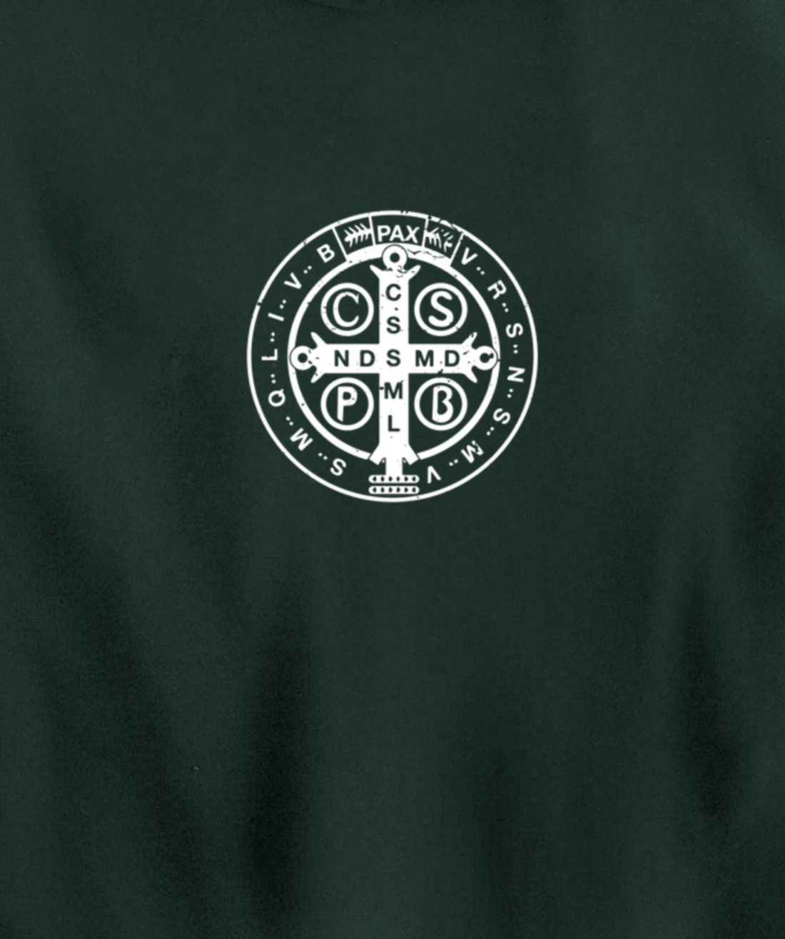 Religious Catholic St. Benedict Medal | Christian Pullover Hoodie