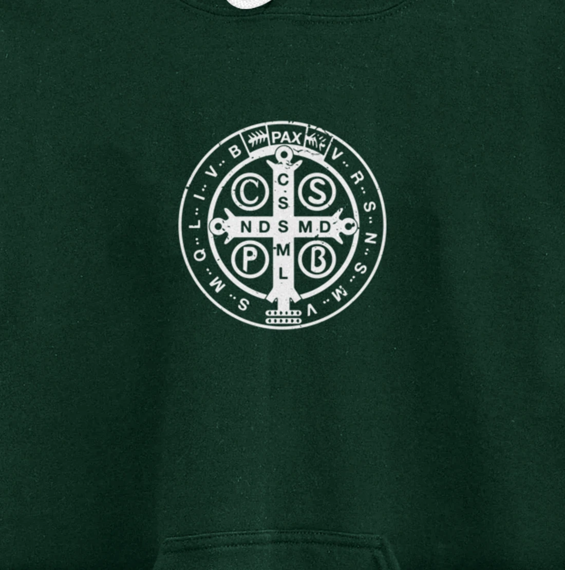 Religious Catholic St. Benedict Medal | Christian Pullover Hoodie