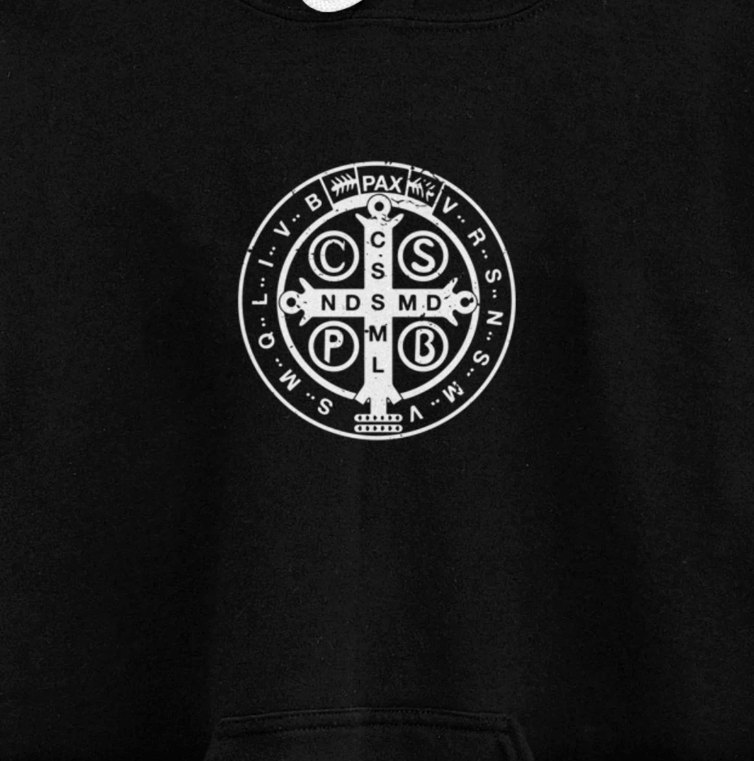 Religious Catholic St. Benedict Medal | Christian Pullover Hoodie
