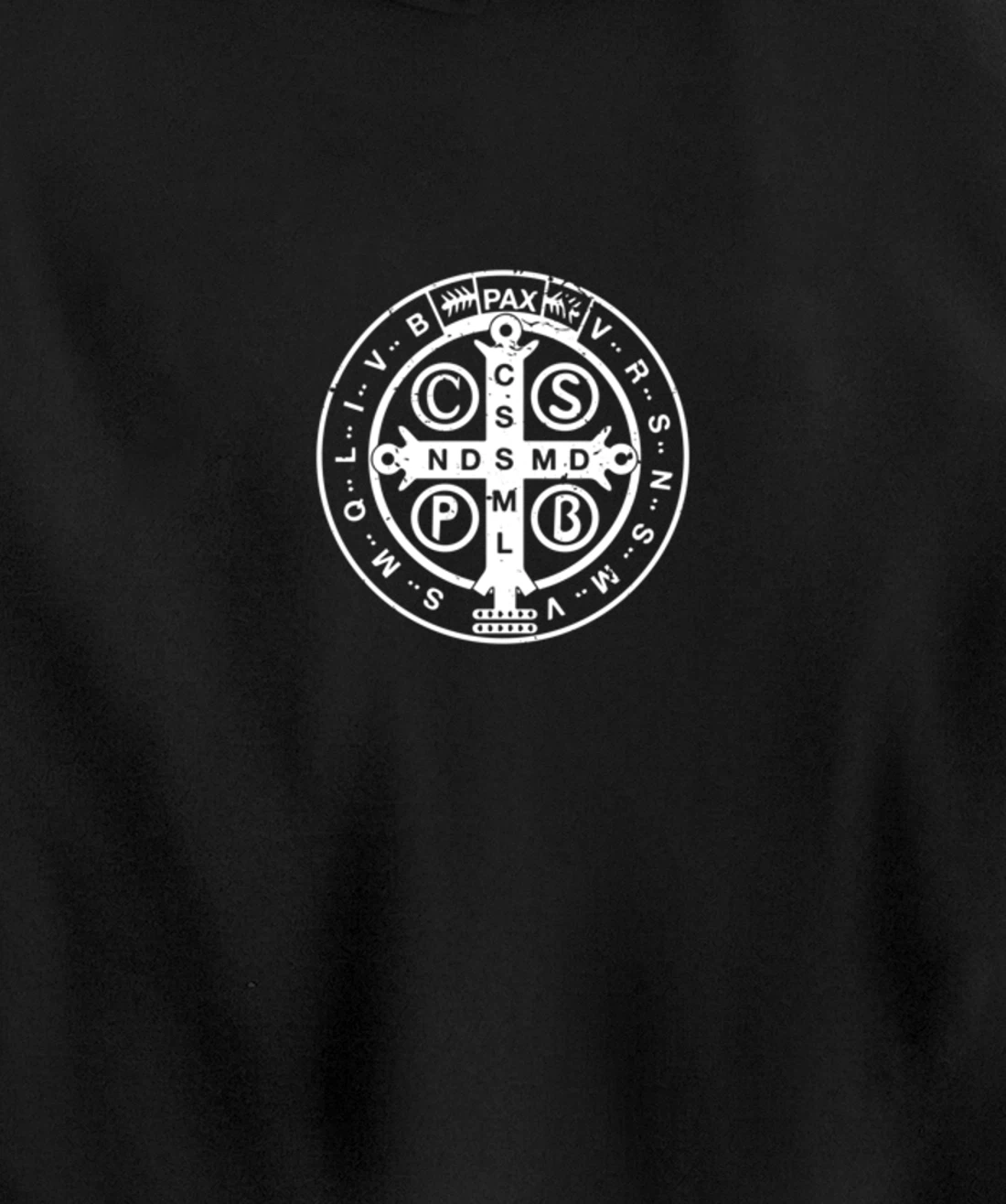 Religious Catholic St. Benedict Medal | Christian Pullover Hoodie