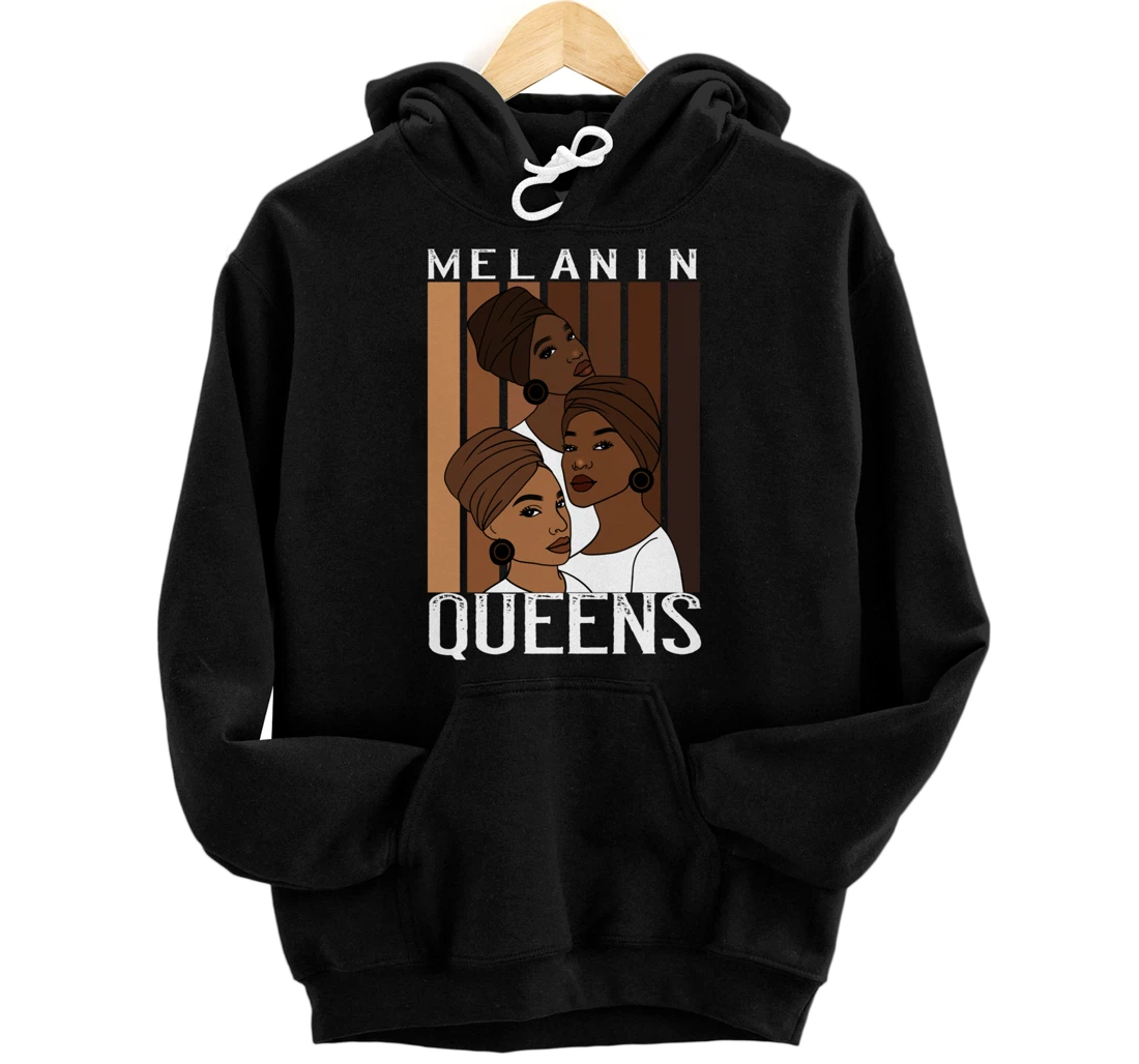 Oheneba: Melanin Queens Black Strong Afro Pride Gift Pullover Hoodie