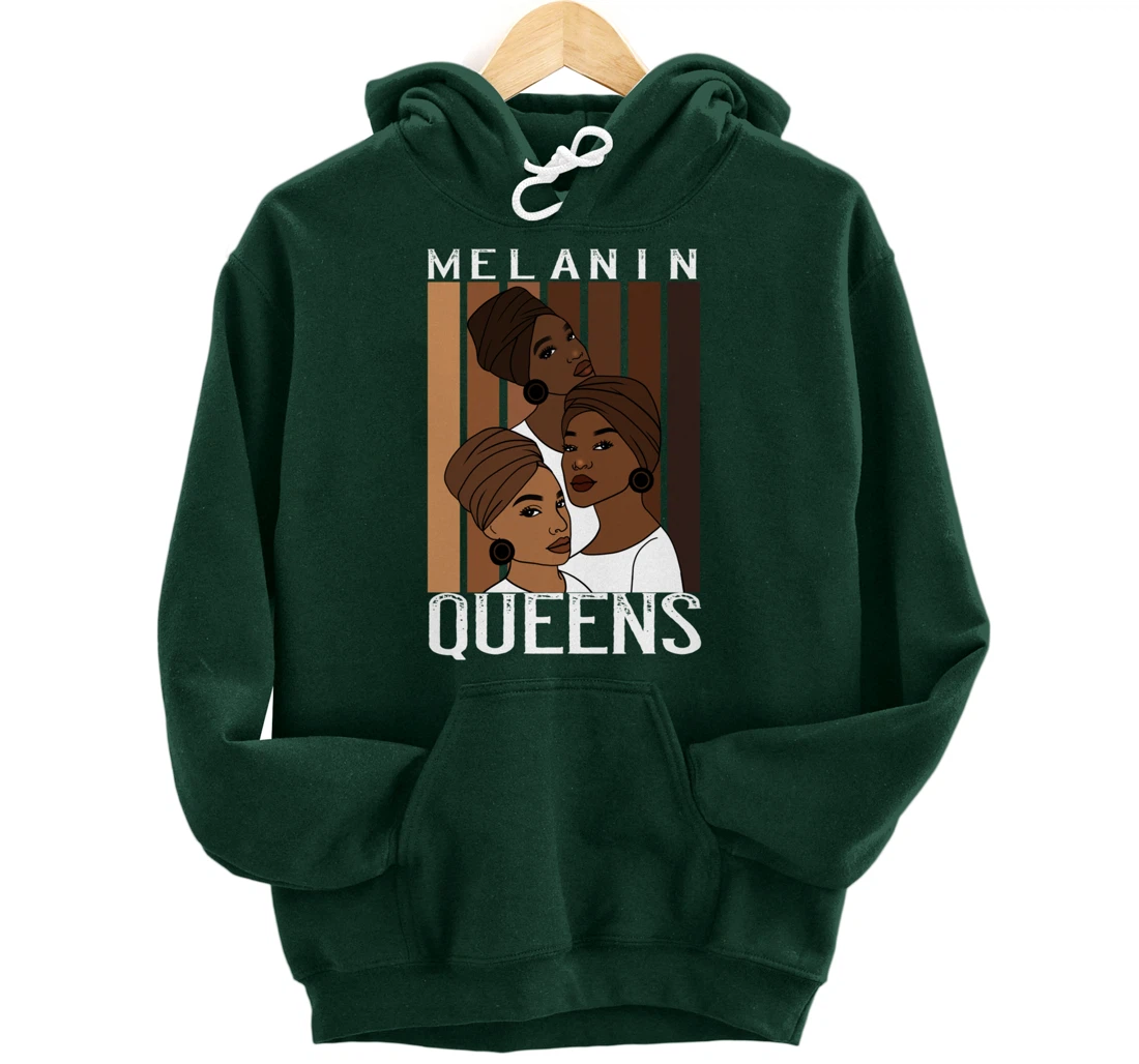 Oheneba: Melanin Queens Black Strong Afro Pride Gift Pullover Hoodie