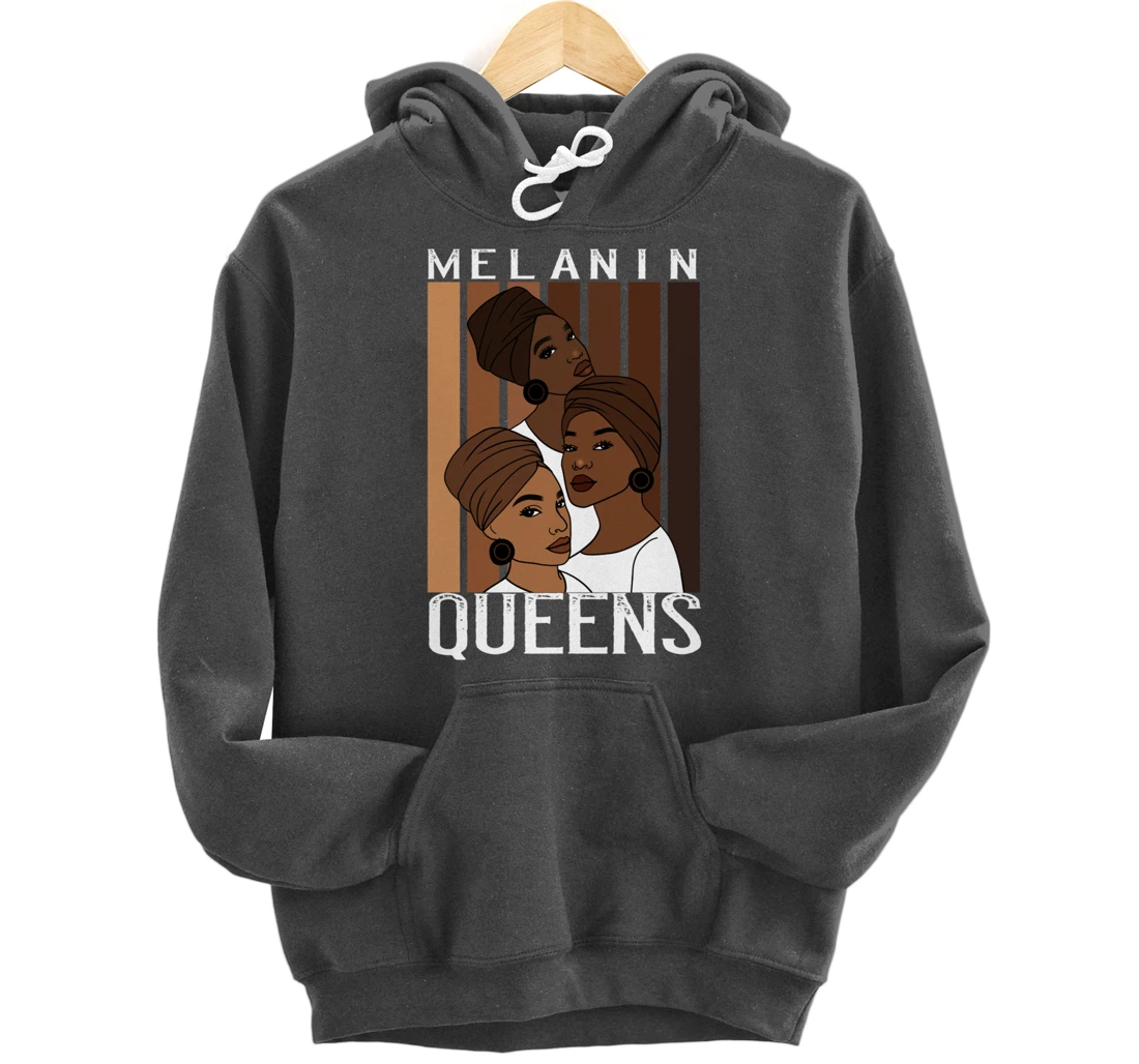 Oheneba: Melanin Queens Black Strong Afro Pride Gift Pullover Hoodie
