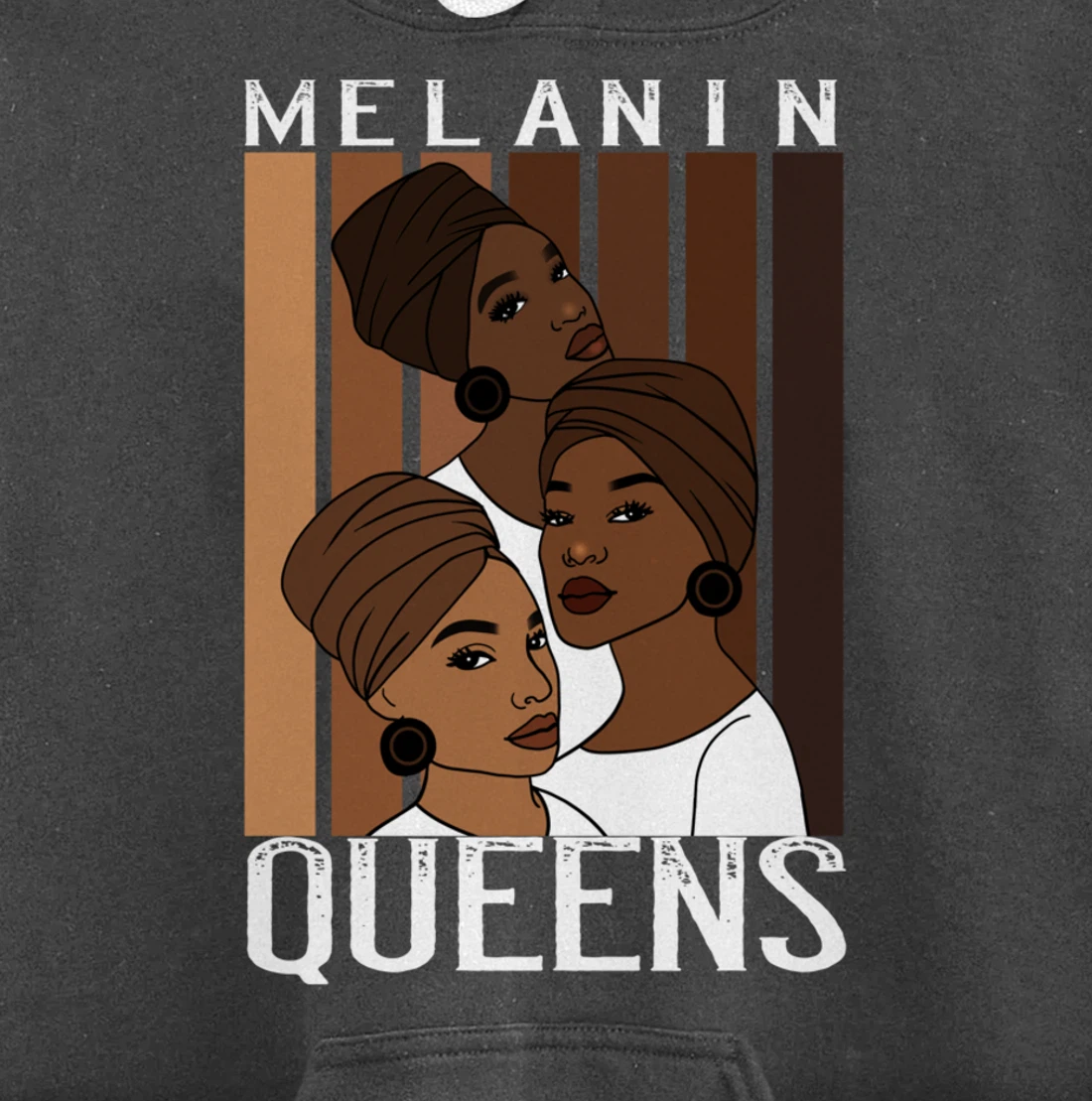Oheneba: Melanin Queens Black Strong Afro Pride Gift Pullover Hoodie