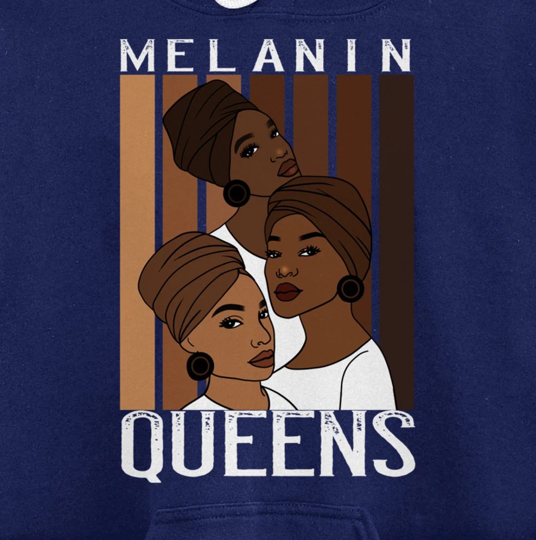 Oheneba: Melanin Queens Black Strong Afro Pride Gift Pullover Hoodie