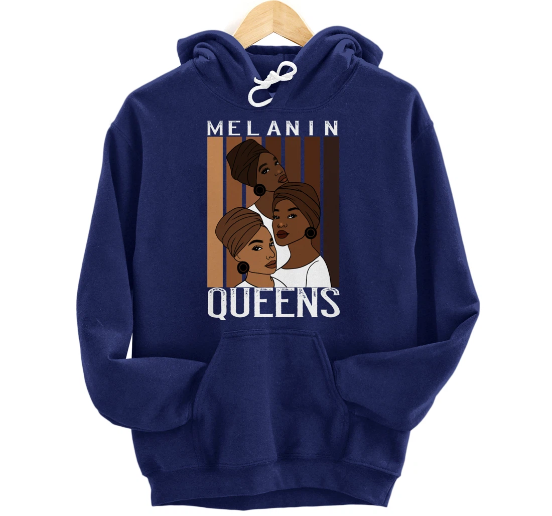 Oheneba: Melanin Queens Black Strong Afro Pride Gift Pullover Hoodie