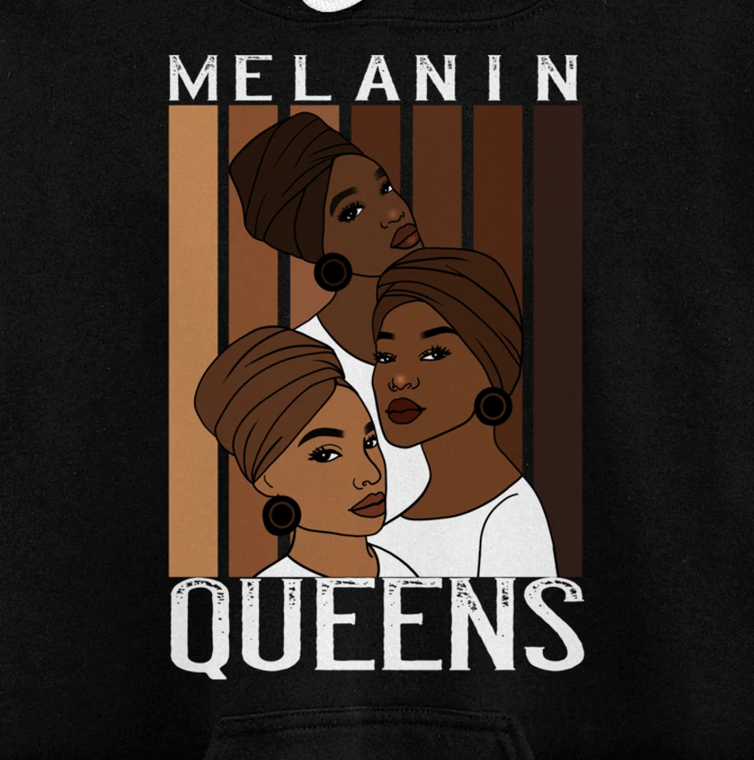 Oheneba: Melanin Queens Black Strong Afro Pride Gift Pullover Hoodie