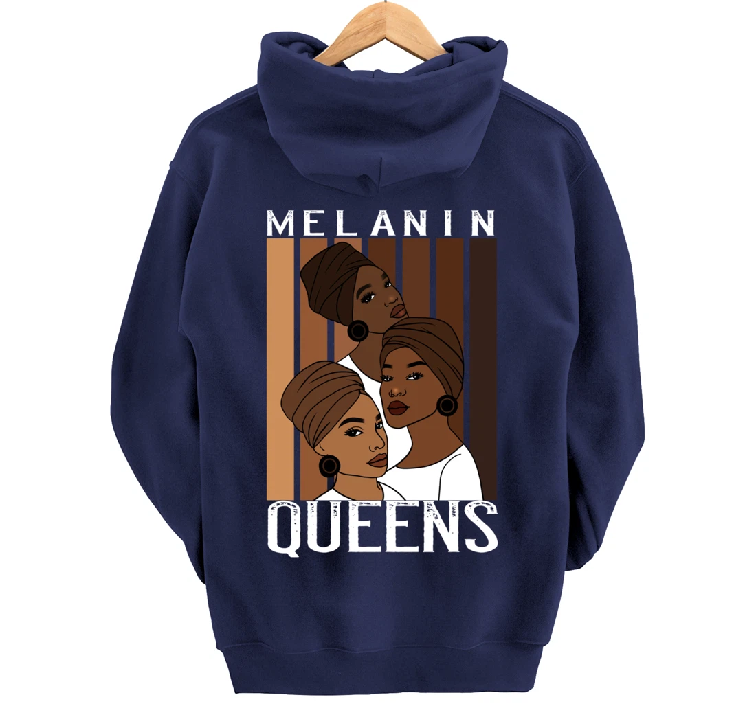 Oheneba: Melanin Queens Black Strong Afro Pride Gift Pullover Hoodie