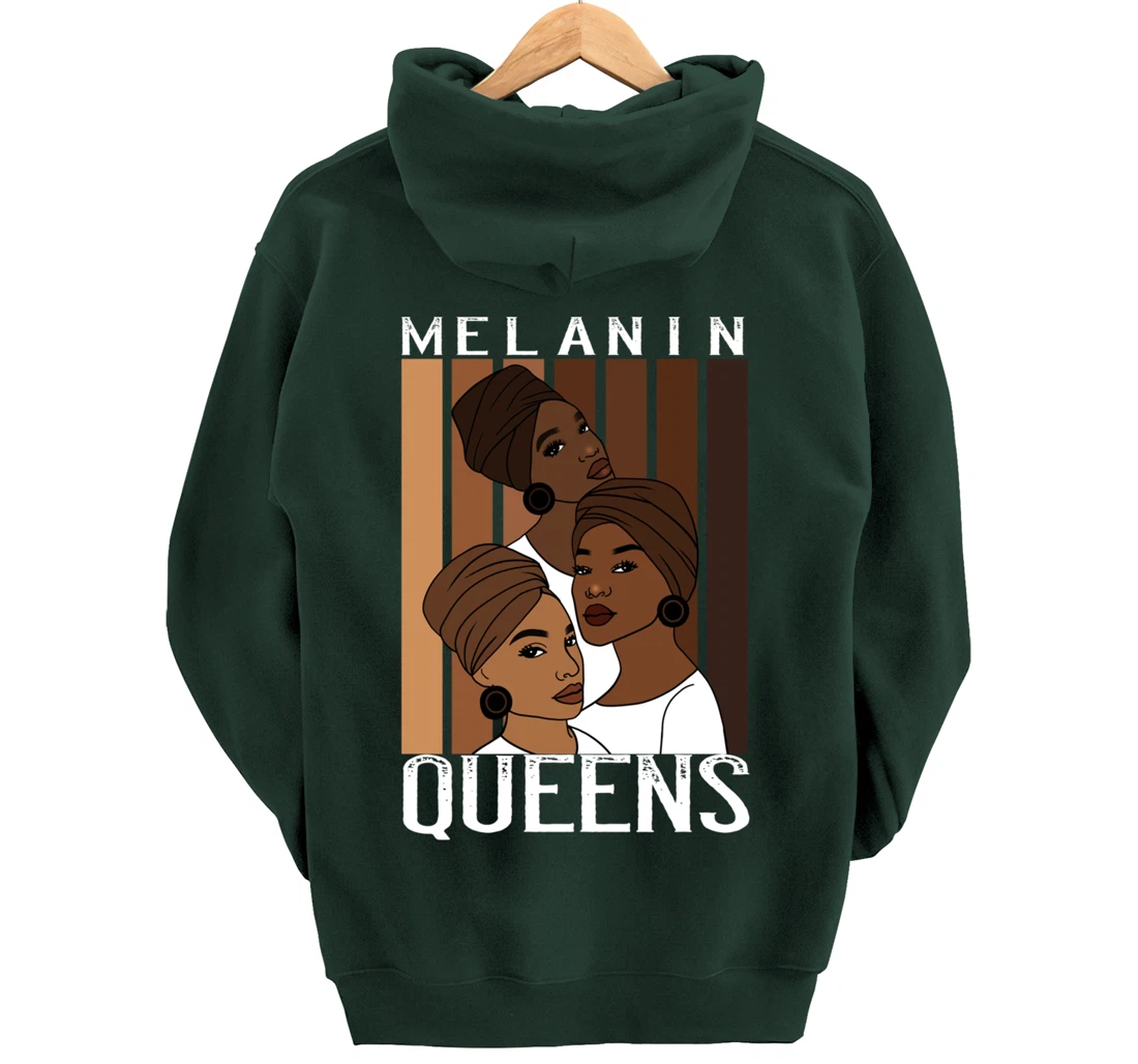 Oheneba: Melanin Queens Black Strong Afro Pride Gift Pullover Hoodie