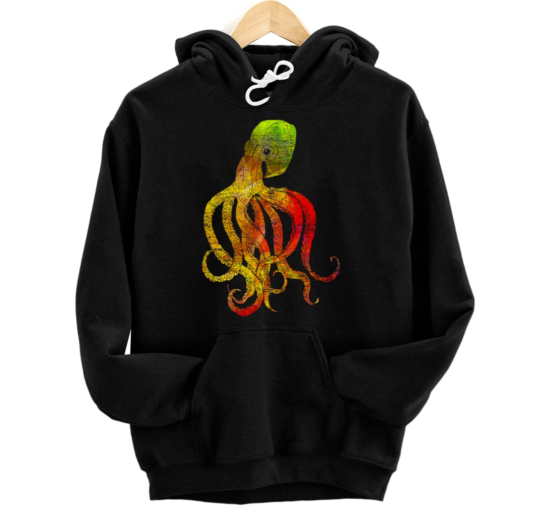 Sea Animals Squid Sea Monster Kraken Octopus Pullover Hoodie