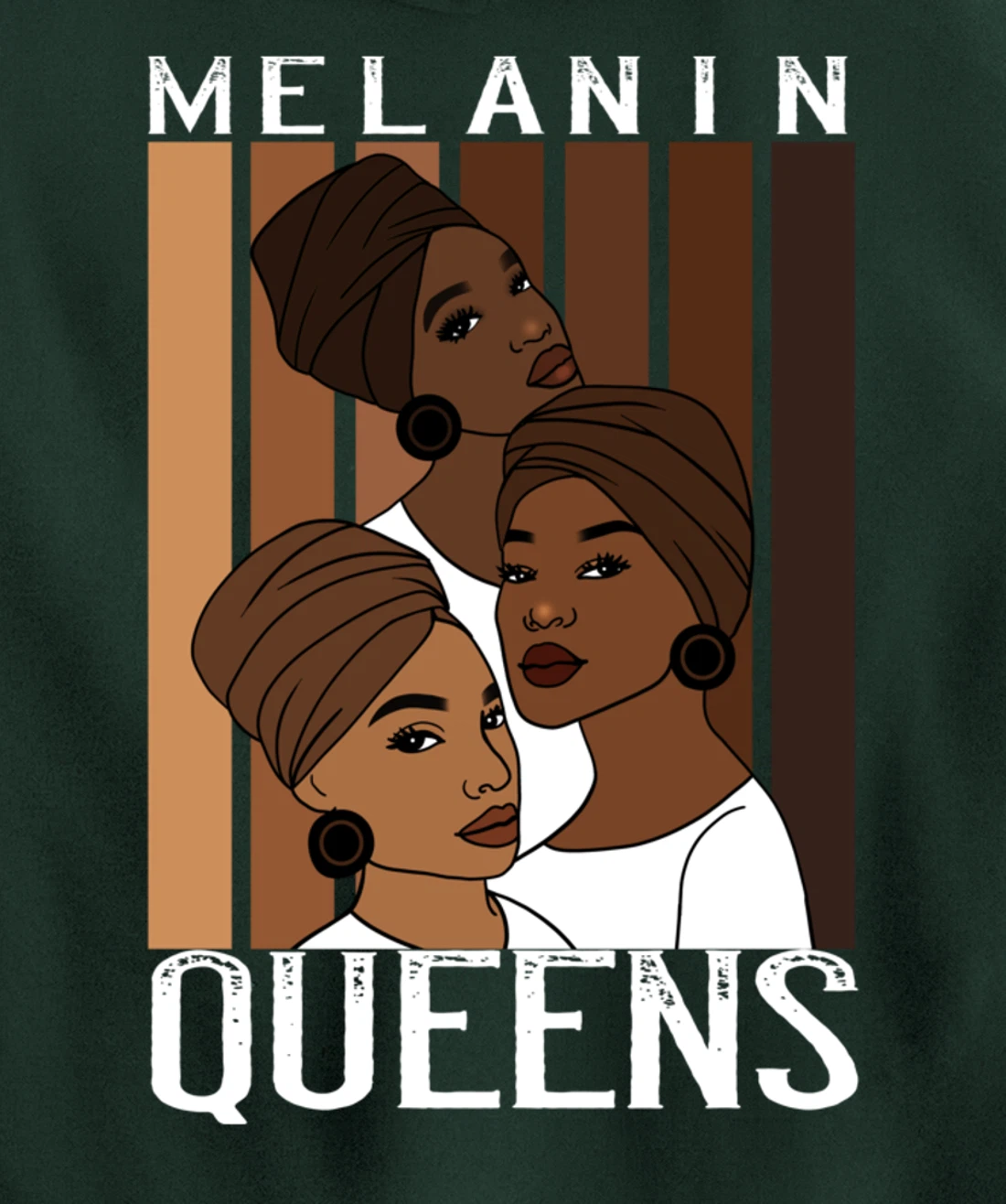 Oheneba: Melanin Queens Black Strong Afro Pride Gift Pullover Hoodie