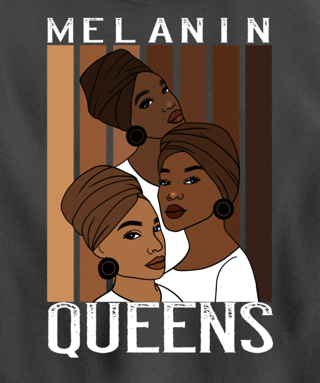 Oheneba: Melanin Queens Black Strong Afro Pride Gift Pullover Hoodie