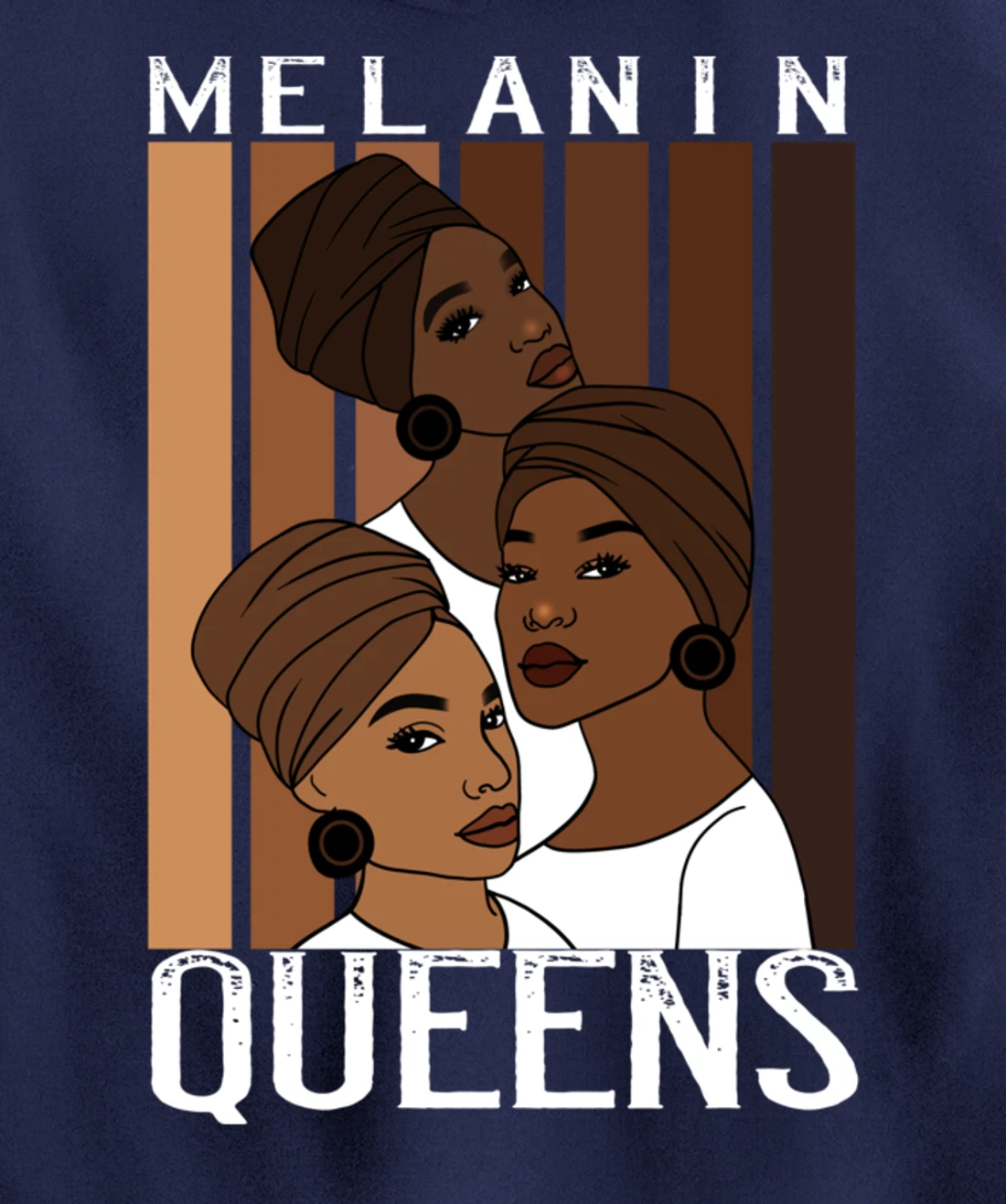 Oheneba: Melanin Queens Black Strong Afro Pride Gift Pullover Hoodie