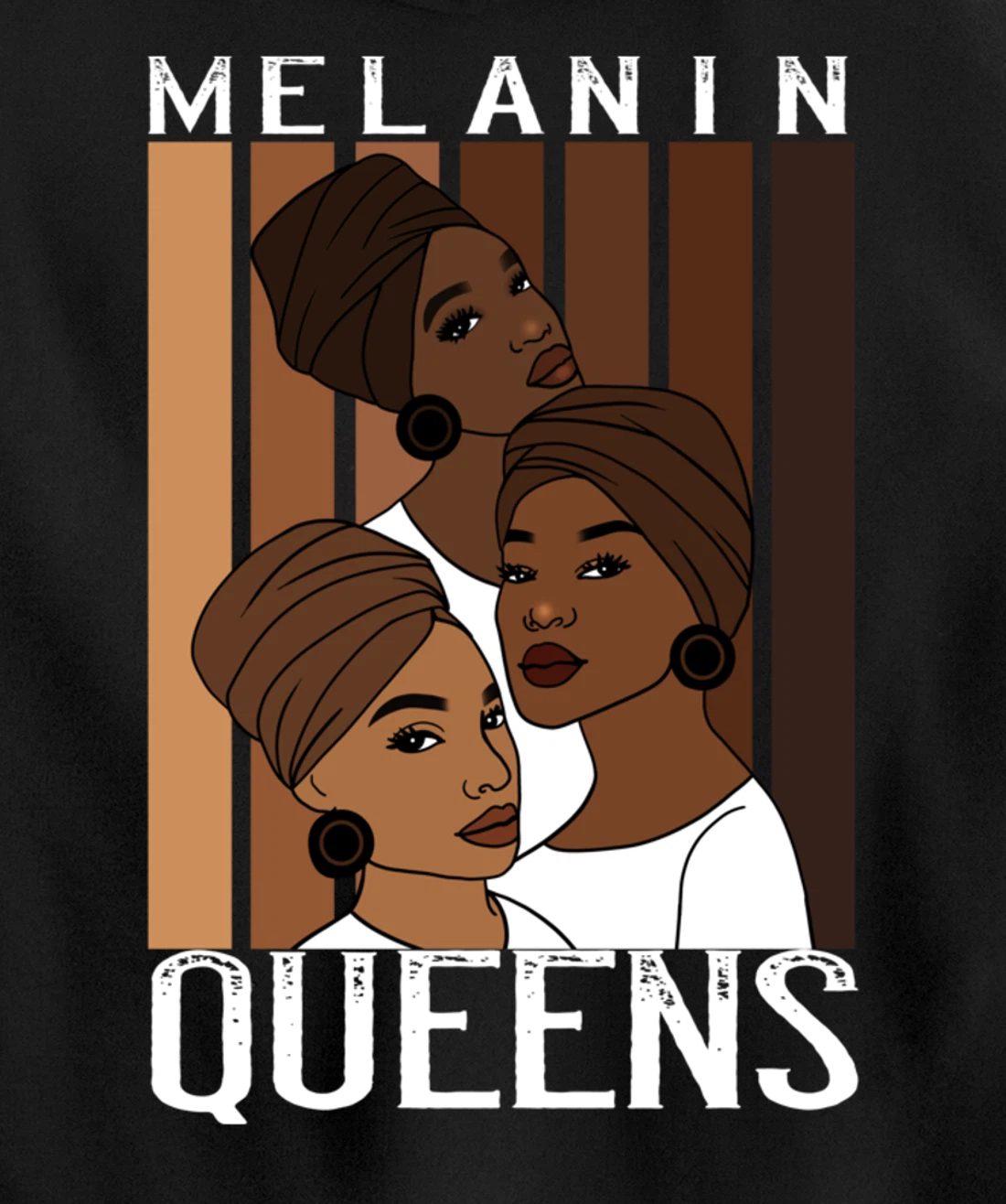 Oheneba: Melanin Queens Black Strong Afro Pride Gift Pullover Hoodie